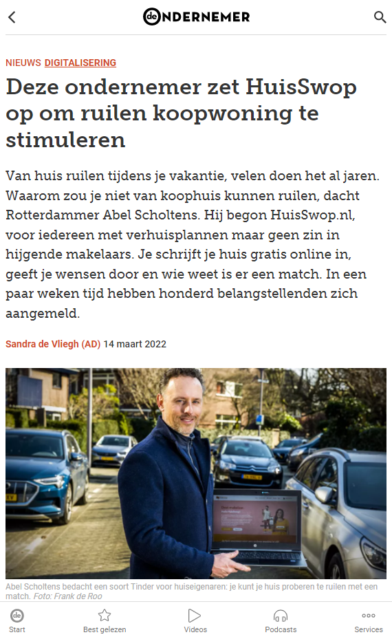 HuisSwop in het nieuws
