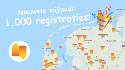 Nieuwste mijlpaal: 1.000 registraties!!